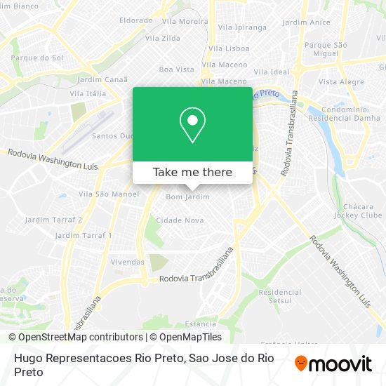 Hugo Representacoes Rio Preto map