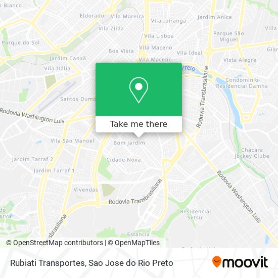 Rubiati Transportes map