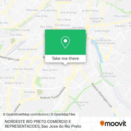 NOROESTE RIO PRETO COMERCIO E REPRESENTACOES map