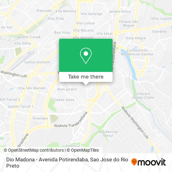 Dio Madona - Avenida Potirendaba map