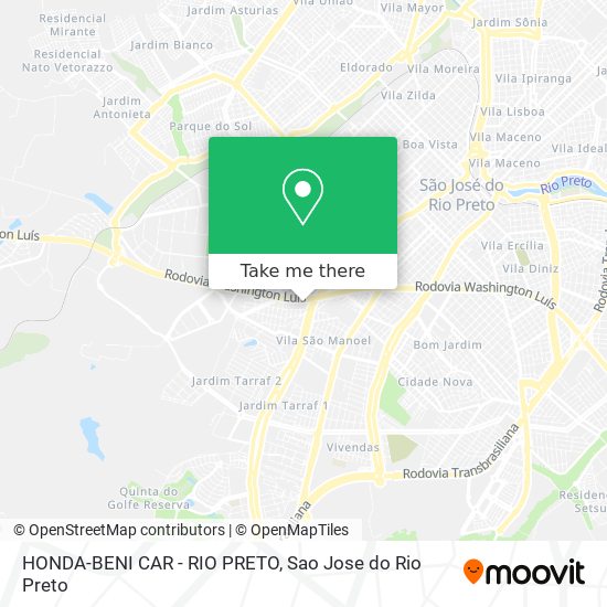 HONDA-BENI CAR - RIO PRETO map