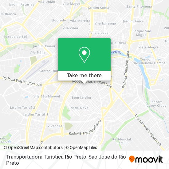 Transportadora Turística Rio Preto map