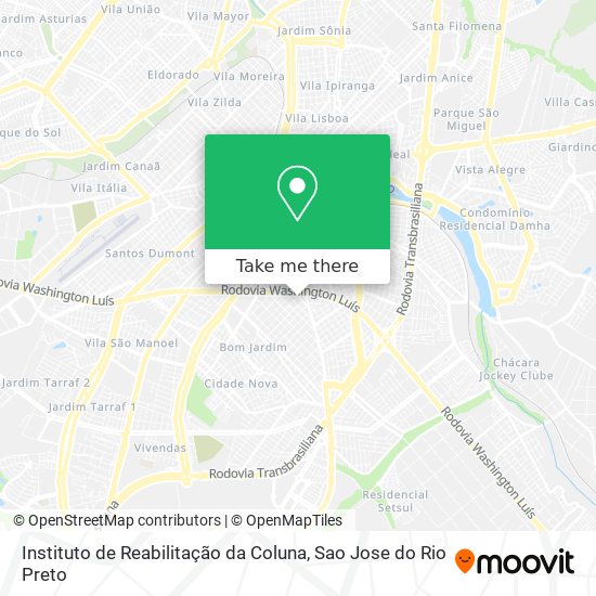 Instituto de Reabilitação da Coluna map