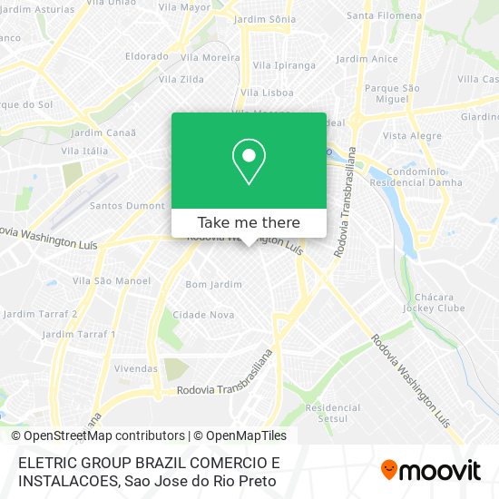 Mapa ELETRIC GROUP BRAZIL COMERCIO E INSTALACOES