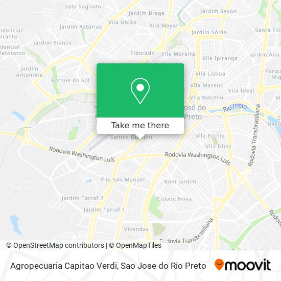 Agropecuaria Capitao Verdi map