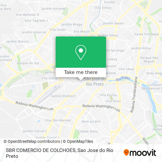 SBR COMERCIO DE COLCHOES map