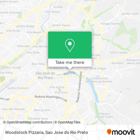 Mapa Woodstock Pizzaria