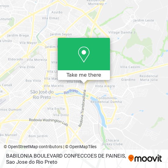 BABILONIA BOULEVARD CONFECCOES DE PAINEIS map