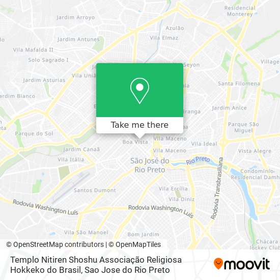 Mapa Templo Nitiren Shoshu Associação Religiosa Hokkeko do Brasil