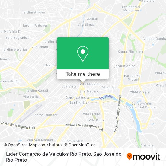 Lider Comercio de Veiculos Rio Preto map
