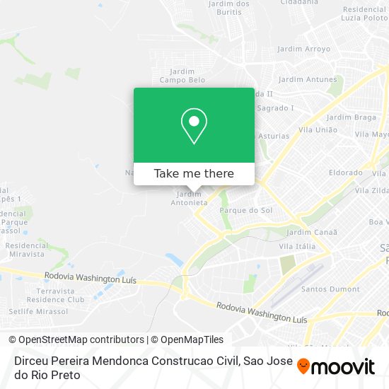 Dirceu Pereira Mendonca Construcao Civil map