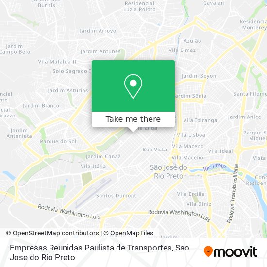 Mapa Empresas Reunidas Paulista de Transportes