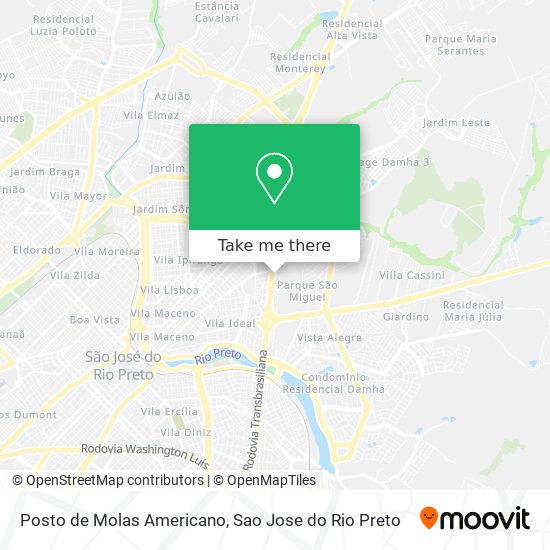 Posto de Molas Americano map