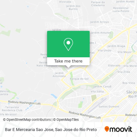 Mapa Bar E Mercearia Sao Jose