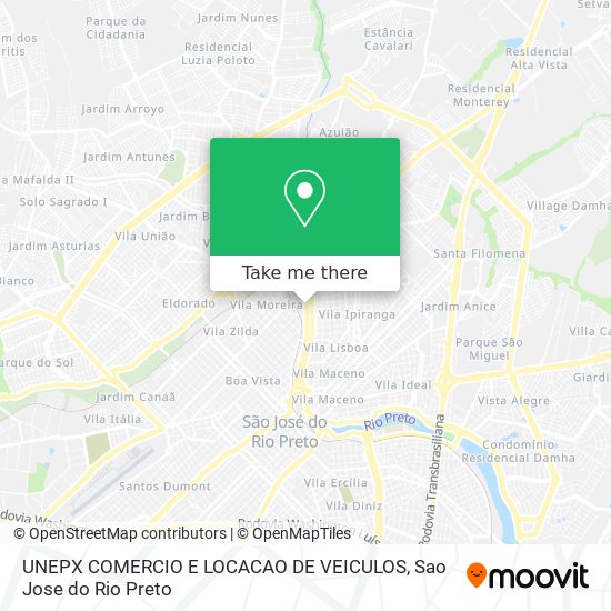 UNEPX COMERCIO E LOCACAO DE VEICULOS map