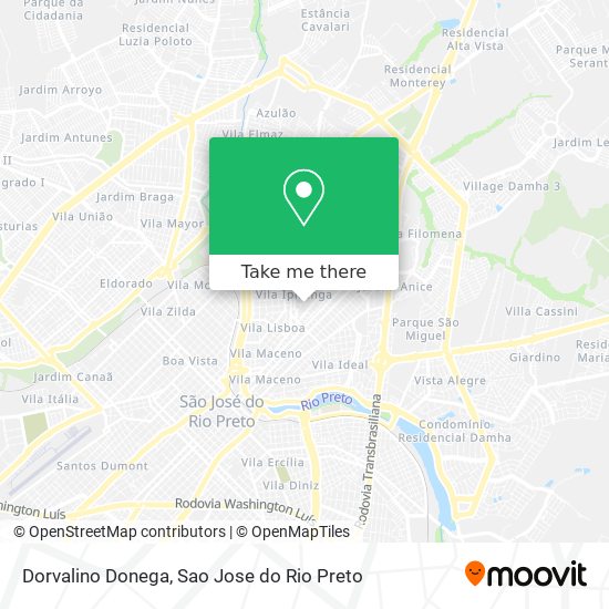 Dorvalino Donega map