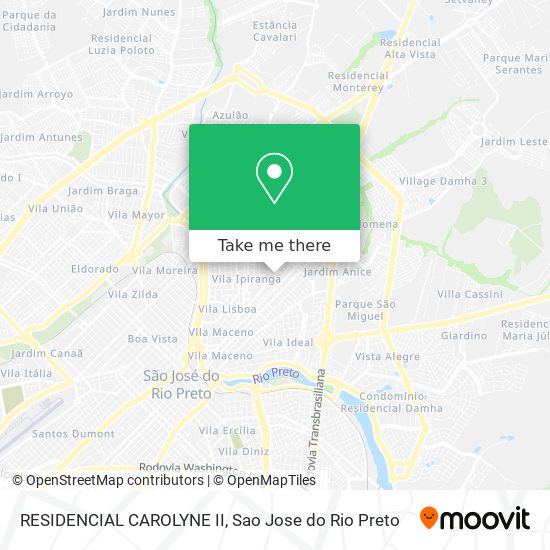 RESIDENCIAL CAROLYNE II map