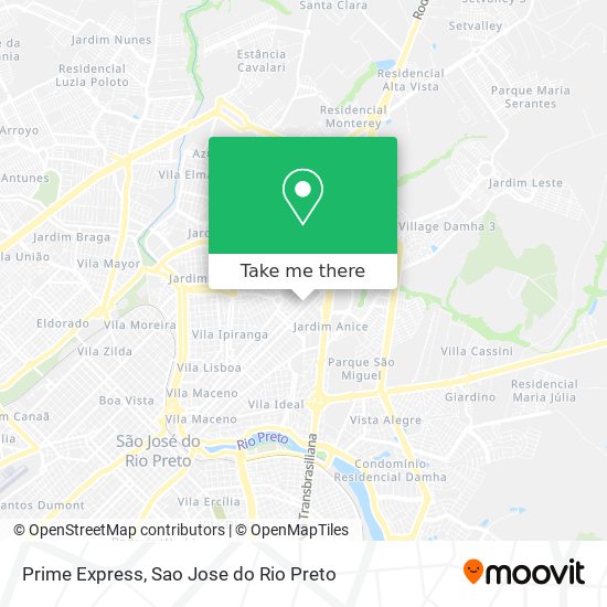 Prime Express map