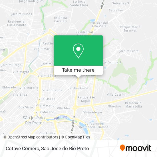 Cotave Comerc map