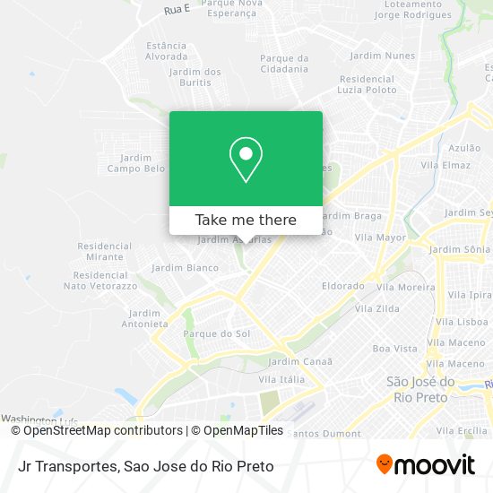 Jr Transportes map