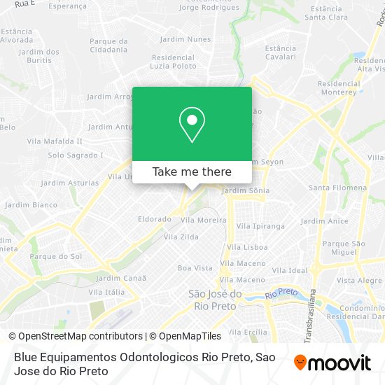 Blue Equipamentos Odontologicos Rio Preto map