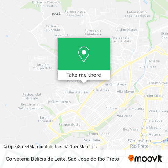 Sorveteria Delicia de Leite map