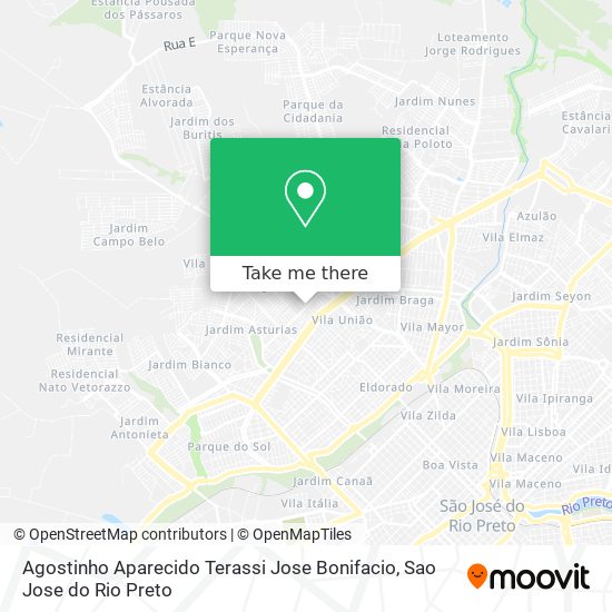Agostinho Aparecido Terassi Jose Bonifacio map