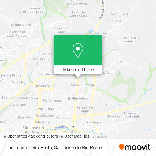 Mapa Thermas de Rio Preto