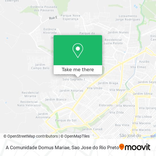 A Comunidade Domus Mariae map
