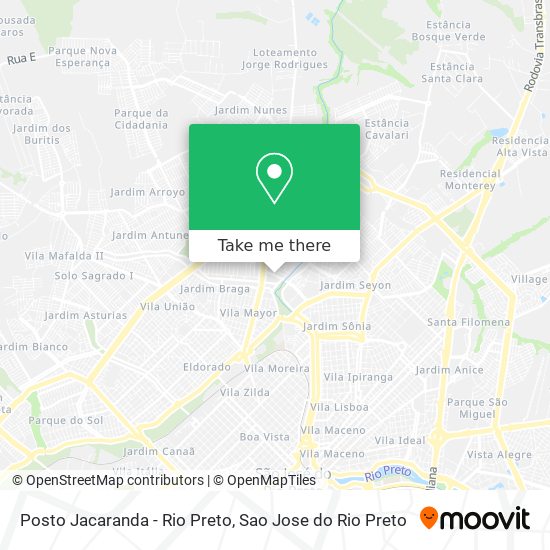 Posto Jacaranda - Rio Preto map