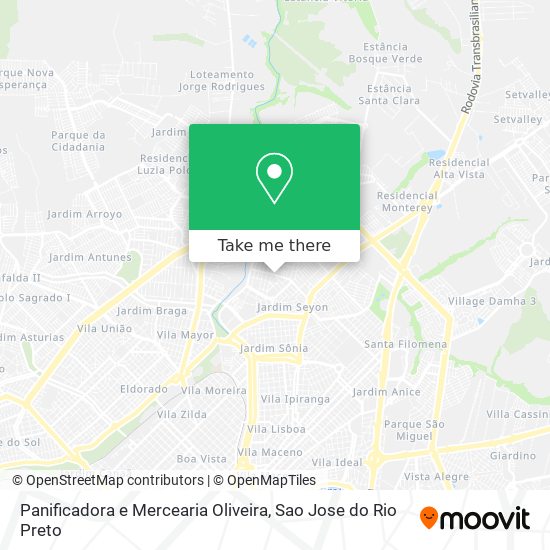 Mapa Panificadora e Mercearia Oliveira