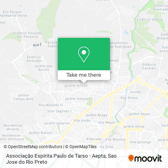 Associação Espírita Paulo de Tarso - Aepta map