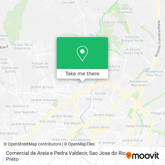 Comercial de Areia e Pedra Valdecir map