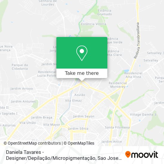 Mapa Daniela Tavares - Designer / Depilação / Micropigmentação