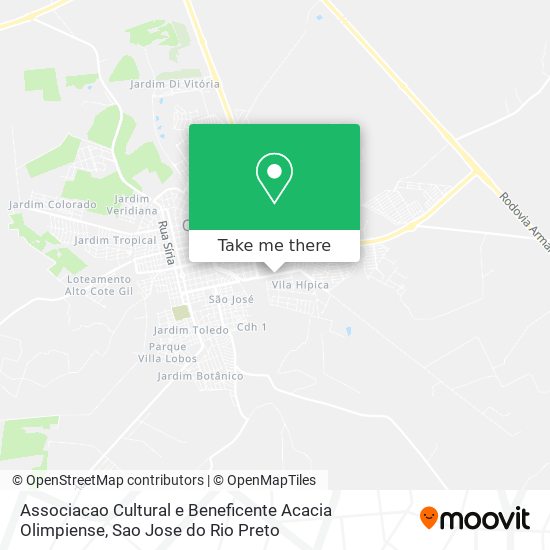 Associacao Cultural e Beneficente Acacia Olimpiense map