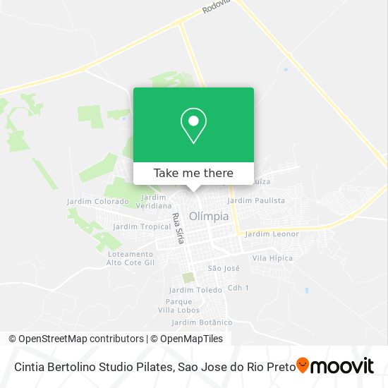 Cintia Bertolino Studio Pilates map