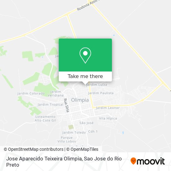 Jose Aparecido Teixeira Olimpia map