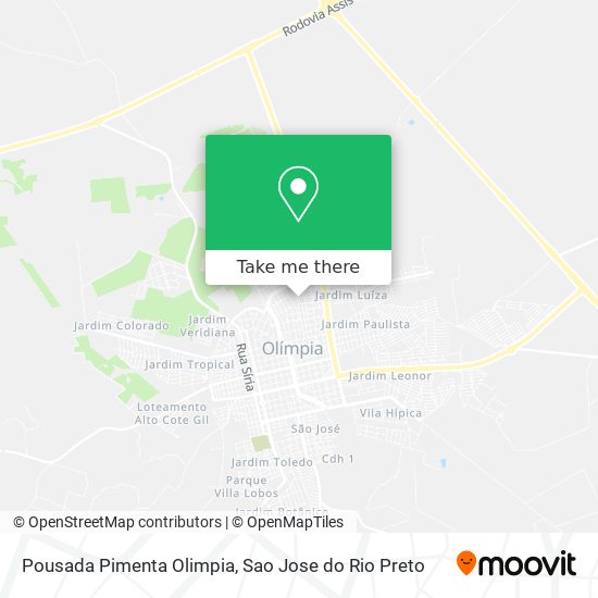 Pousada Pimenta Olimpia map