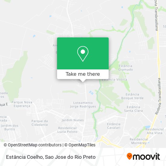 Estância Coelho map