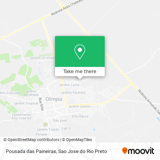 Pousada das Paineiras map