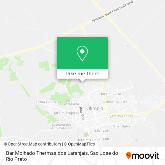 Bar Molhado Thermas dos Laranjais map