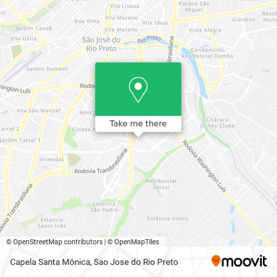 Mapa Capela Santa Mônica