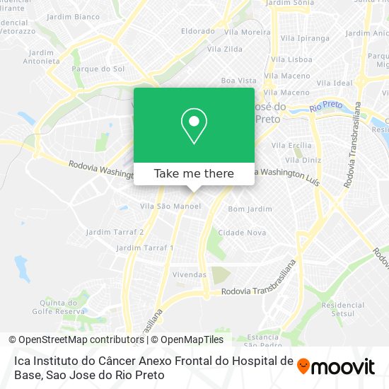 Ica Instituto do Câncer Anexo Frontal do Hospital de Base map