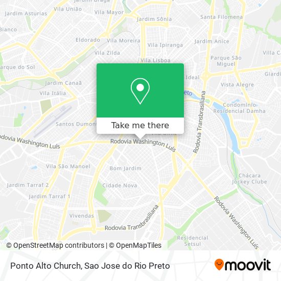 Ponto Alto Church map