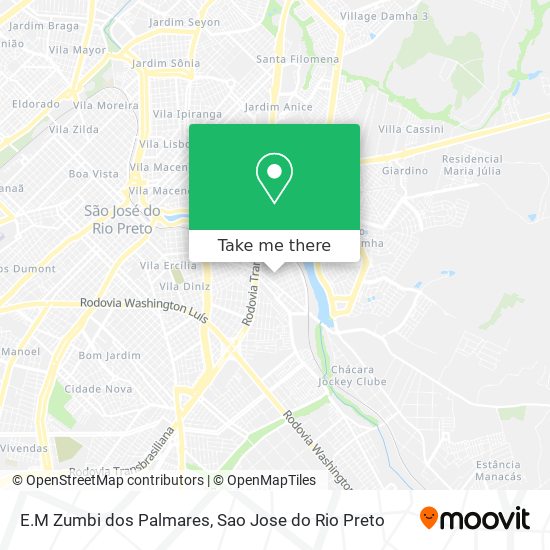 E.M Zumbi dos Palmares map