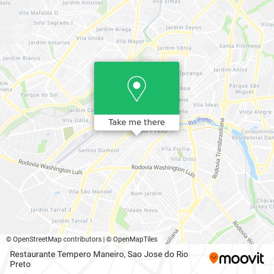 Mapa Restaurante Tempero Maneiro