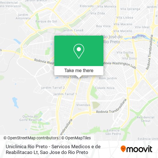 Uniclinica Rio Preto - Servicos Medicos e de Reabilitacao Lt map