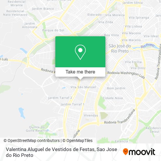 Valentina Aluguel de Vestidos de Festas map