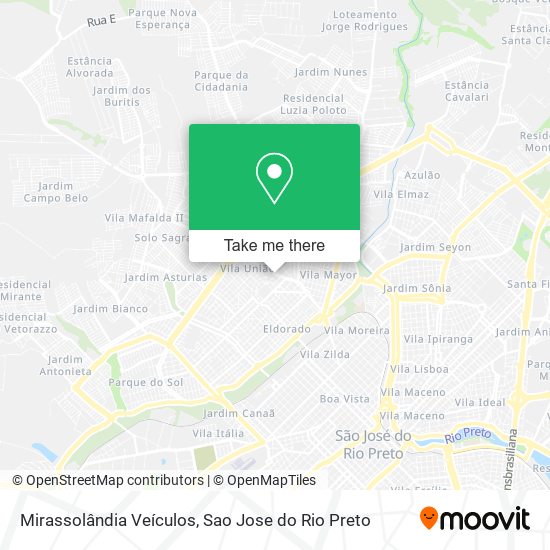 Mirassolândia Veículos map
