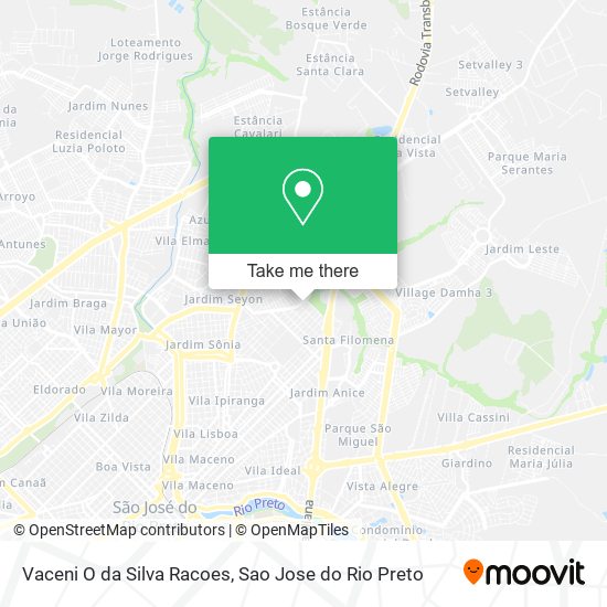 Vaceni O da Silva Racoes map